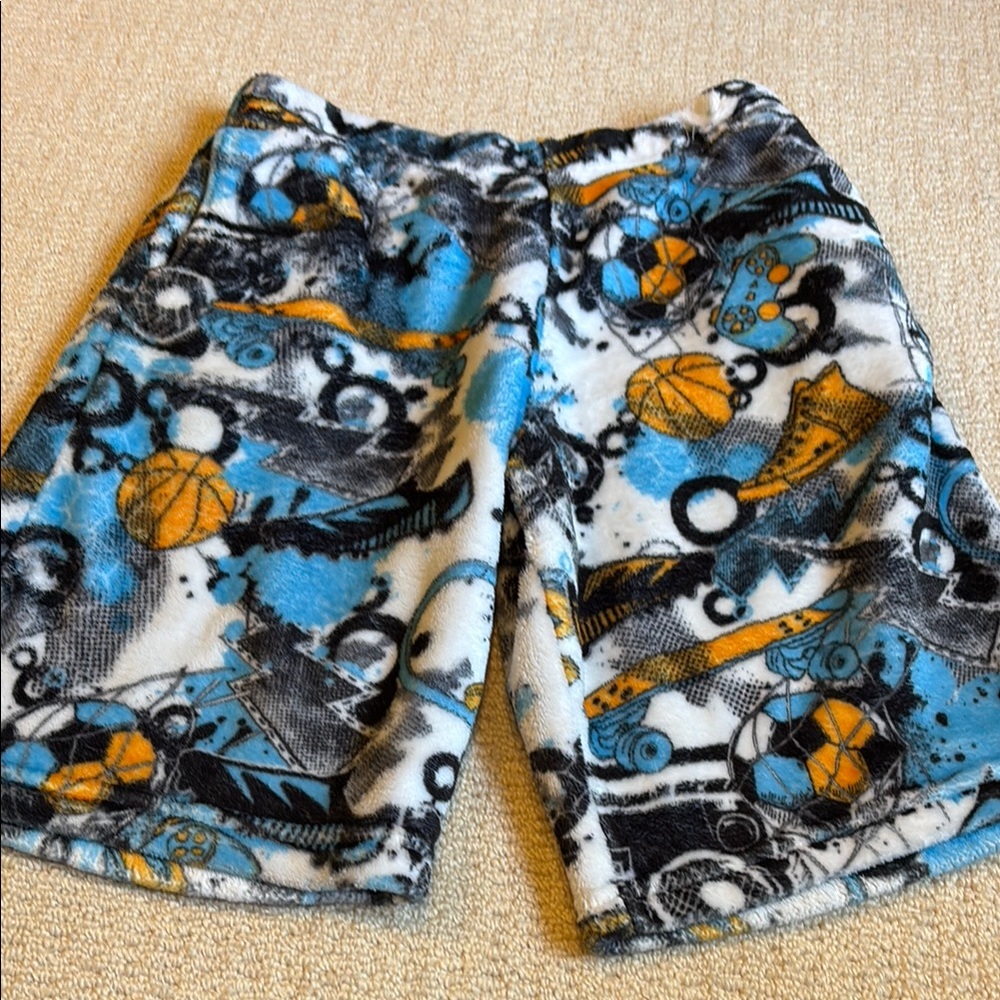 Iscream boys Graphic Fleece Shorts in Blue and Orange